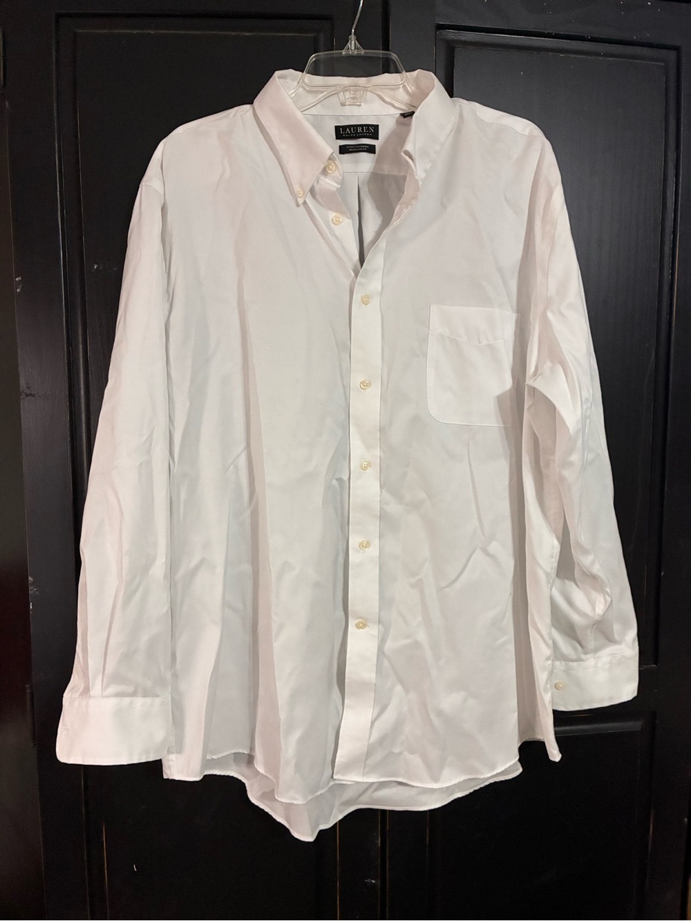 Lauren Ralph Lauren Mens 18 34/35 Regular Fit Black Label White Button Shirt 2XL